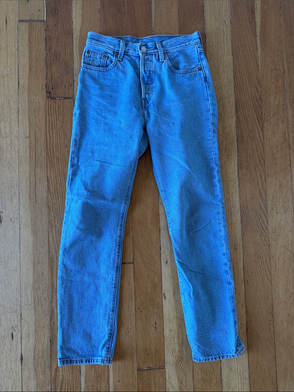 Levi’s 501 Women’s  Light Blue Jeans Straight Leg 25” x 30”